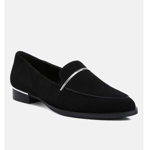 Rag & Co suede leather Paulina Women's Classic Black Loafers NWT